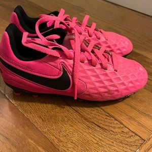 Girls Pink Nike Soccer Cleats Size 13